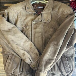 Wilson Brown Leather Jacket with Thinsulate Material for Warmth